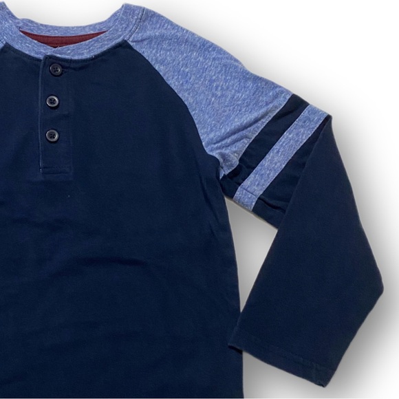 Garanimals, EUC, 365 Kids, Long sleeve Navy blue, Henley shirt, boys size 5 - Picture 3 of 13